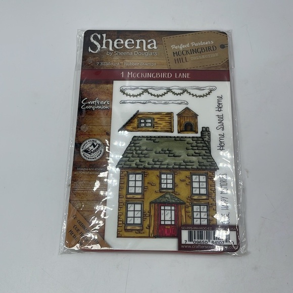 Sheena Douglass Rubber Stamp Lot of 3 Mockingbird Lane, Rejoice & Bluebell Cotta - Picture 3 of 5